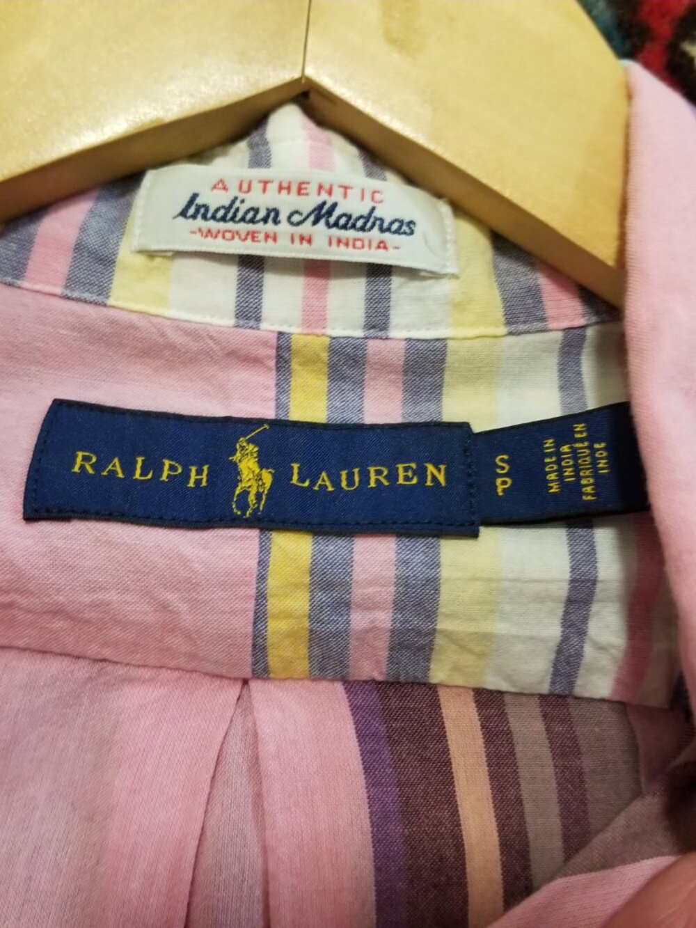 Ralph Lauren Men's Madras Plaid 100% Cotton Button Down Shirt - Small - Picture 2 of 8